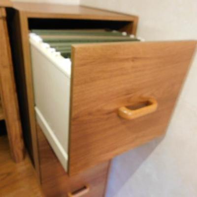 Four Drawer Wood Case Filing Cabinet