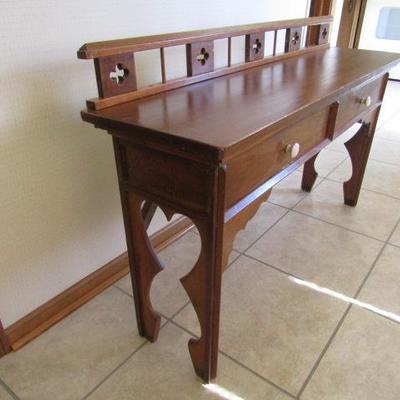 Vintage Double Drawer  Solid Wood Table 49