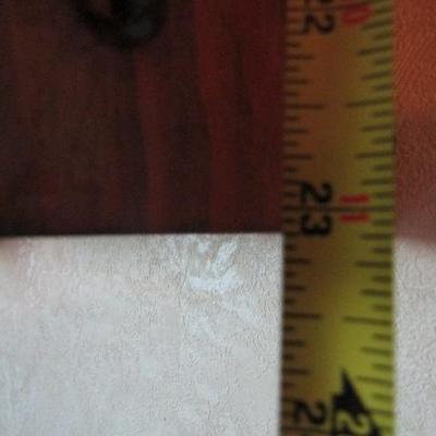 Walnut Wall Cabinet with Built In Clock 15"x23"