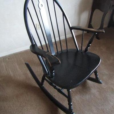 Vintage Bent Back Spindle Rocker