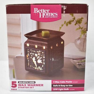 BH&G Wax Warmer Gift, Woodland Deer Wax Warmer. No wax included, otherwise New