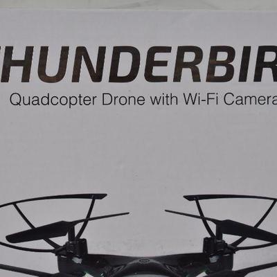 Sky Rider Thunderbird Quadcopter Drone with Wi-Fi Camera, Black, Tested - Works