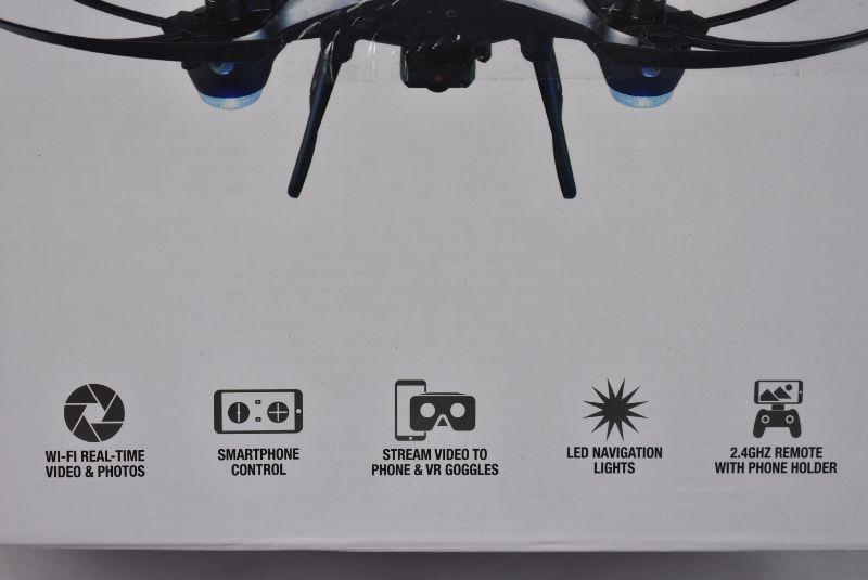 Sky Rider Thunderbird Quadcopter Drone with WiFi Camera, Black, Tested