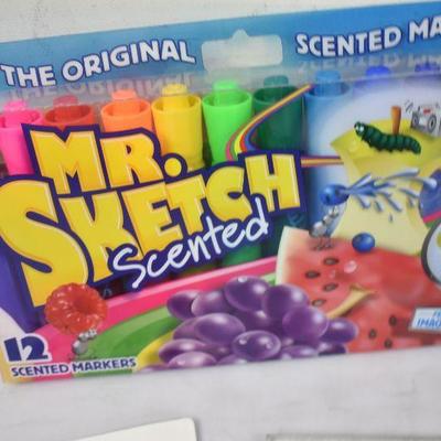 2 sets Mr. Sketch Scented Chisel Tip Markers, 20 Total & 3 pc Sharpie. Open Box