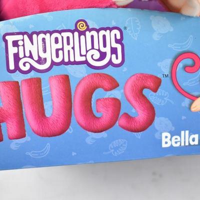 Fingerlings HUGS - Bella (Pink) - Interactive Plush Monkey. Open, Like New