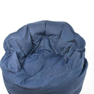 Big Joe Joey Bean Bag Chair, Cobalt - Small Hole on the Bottom, $35 Retail