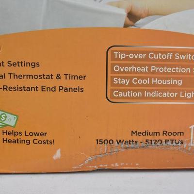 Comfort Zone 1500 Watt Baseboard Heater Black, Works $45 Retail, SEE DESCRIPTION
