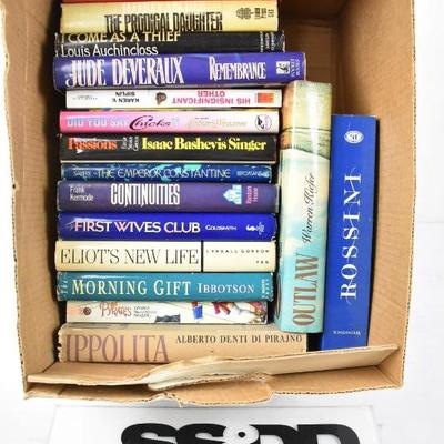 Box of 16 Fiction Books: 13 Hardcover/3 paperback: Icebreaker -to- Rossini