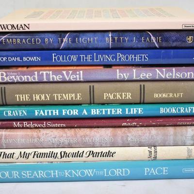 10 LDS Books (8 Hardcover, 2 paperback) Woman -to- Our Search