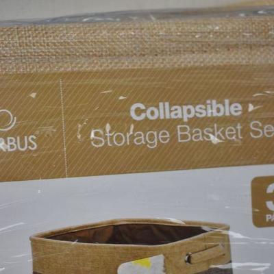 Sorbus Collapsible Storage Basket Set of 3 15