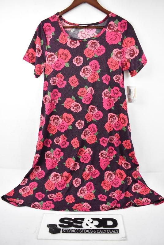 LuLaRoe Jessie Swing Dress w Pockets Dots Roses Fits like a Large New EstateSales