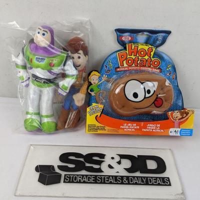 Ideal Hot Potato Electronic Game AND Toy Story Buzz/Woody 2pk, $20 Retail - New