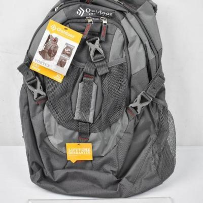 Outdoor Products Vortex Backpack, Gray & Red - New