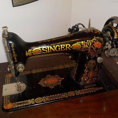 Vintage Singer sewing machine. 