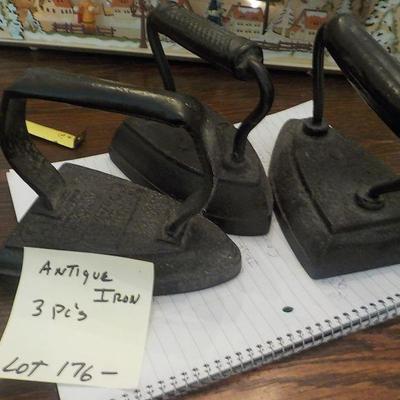3 Vintage Irons/ door stops.