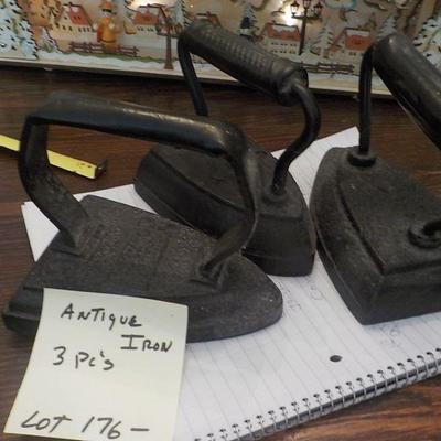 3 Vintage Irons/ door stops.
