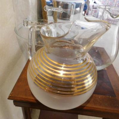 Set of Fancy Glass Dessert and Beverage Containers 