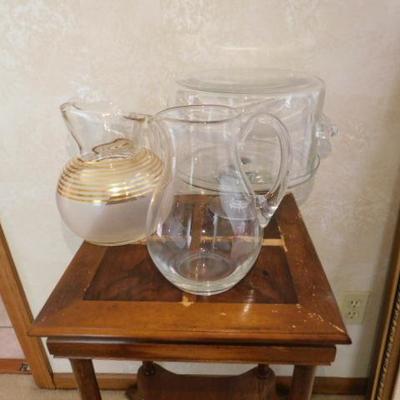 Set of Fancy Glass Dessert and Beverage Containers 