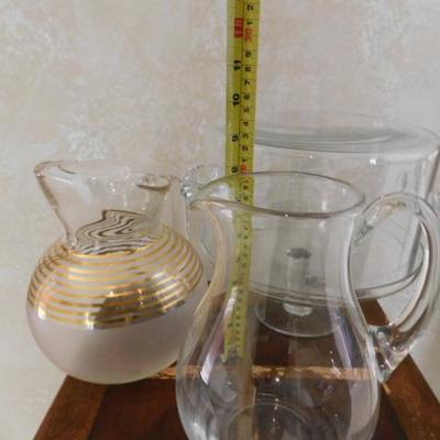 Set of Fancy Glass Dessert and Beverage Containers 