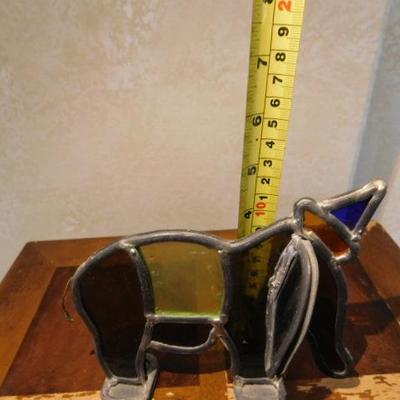 Small Stained Glass Elephant 6"x5"