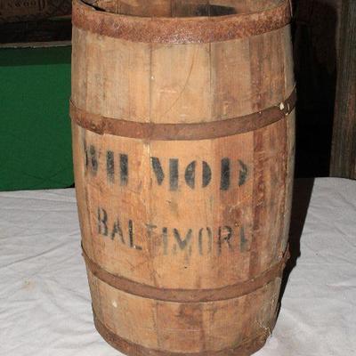 wooden nail barrel