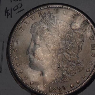 1889 P Morgan Silver Dollar   373/885