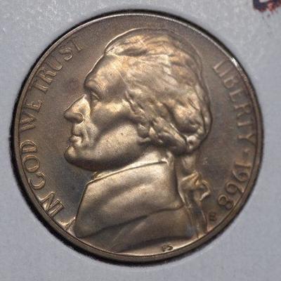 3 Jefferson Nickels 1968 S, 1969 D and a 1970 S     301