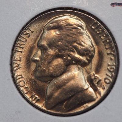 3 Jefferson Nickels 1968 S, 1969 D and a 1970 S     301