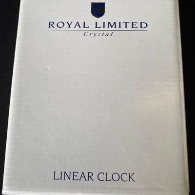 Royal Limited Crystal Linear Clock and Johnson Hand Decorated Floral Clock - Lot 375