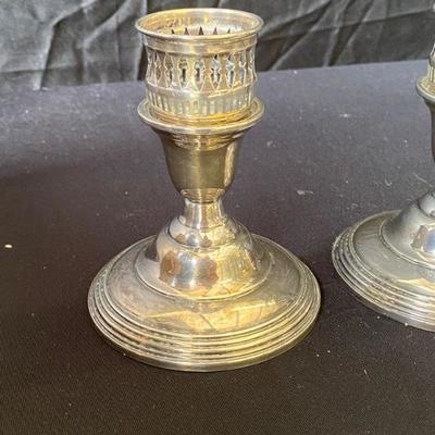 Sterling Silver Candlesticks - Lot 377