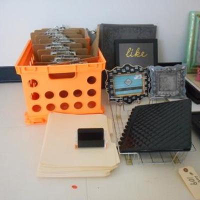 Lot 109 - Assorted Office Goods and Picture Frames