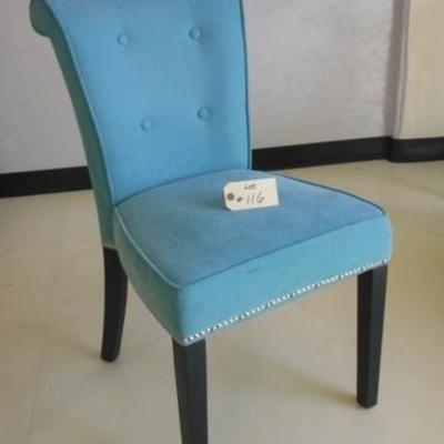 Lot 116 - Very Nice Sky Blue Colored Chair w/ Nailhead Trim