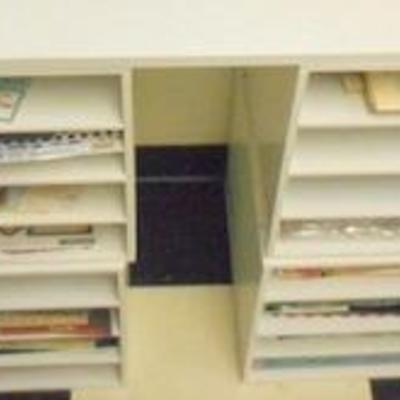 Lot 130 - White Shelves with Sign 