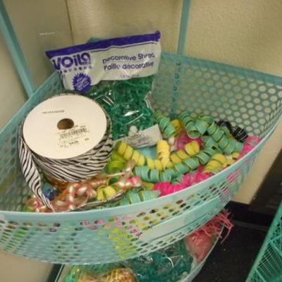 Lot 131 - 3 Greenish Blue/Turquoise Metal Accessories with gift wrapping items