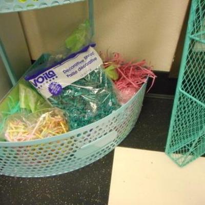 Lot 131 - 3 Greenish Blue/Turquoise Metal Accessories with gift wrapping items