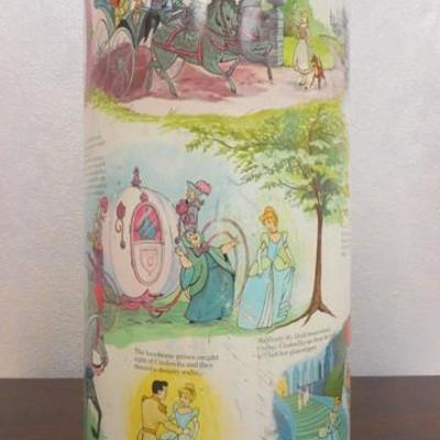 Lot 132 - Vintage Disney's Cinderella Trash Can 19'' Tall 