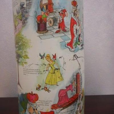 Lot 132 - Vintage Disney's Cinderella Trash Can 19'' Tall 