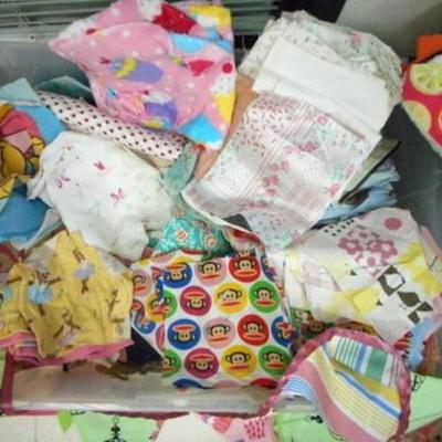 Lot 134 - Oddball Lot of Fabric Pieces Odds and Ends for Projects