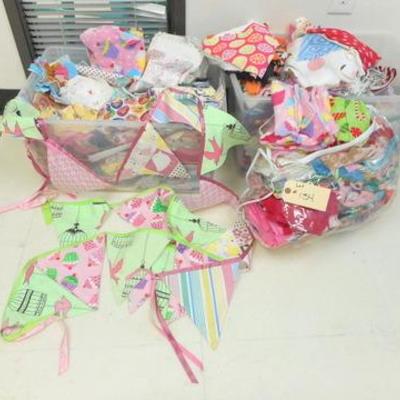 Lot 134 - Oddball Lot of Fabric Pieces Odds and Ends for Projects
