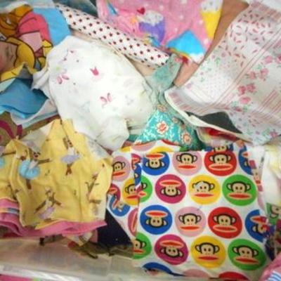 Lot 134 - Oddball Lot of Fabric Pieces Odds and Ends for Projects