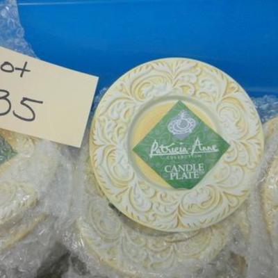 lot 135 - Massive lot of ornate candle plates - Never Used - New in package