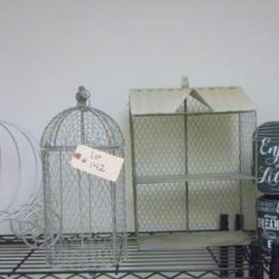 Lot 142 - Wire frame decorations ( 1 is an open carriage like Cinderella's)