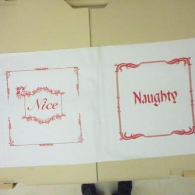 Lot 152 - 100+  Ready to sew pillow covers Naughty and Nice