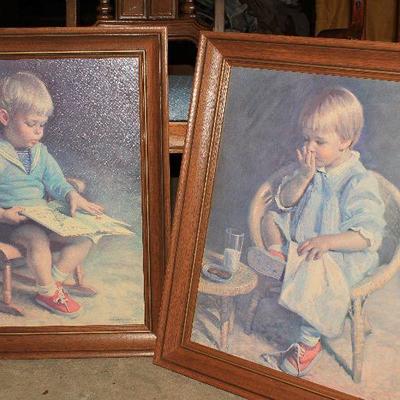 Children texture and framed print