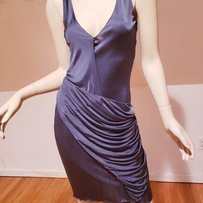 Christian Dior Paris Draped Grecian dress Steel Grey