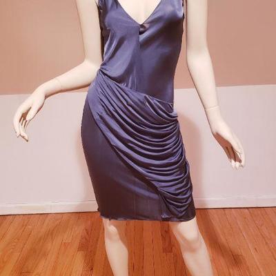 Christian Dior Paris Draped Grecian dress Steel Grey