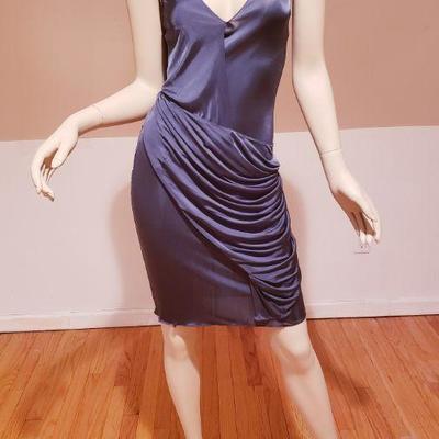 Christian Dior Paris Draped Grecian dress Steel Grey