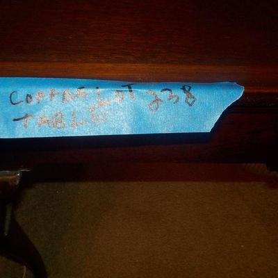 Coffee Table with fan carved design.