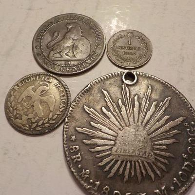 Antique Spanish coins/ 1870, 1895