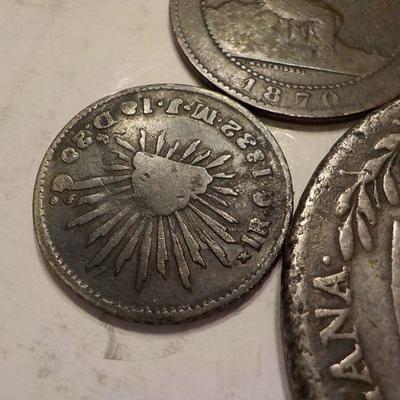 Antique Spanish coins/ 1870, 1895